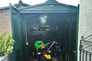 Storage for Kawasaki Motorbike