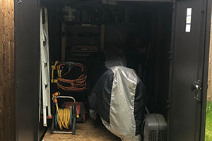 Secure Steel Motorcycle Storage Shed