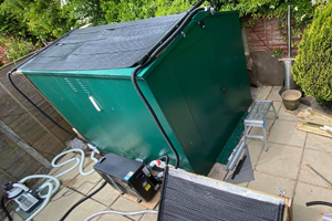 Metal Garden Shed with Solar Panels