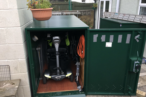 Mobility Scooter Storage with ply floor