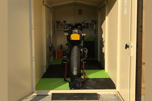 Asgard motorcycle sheds with floors