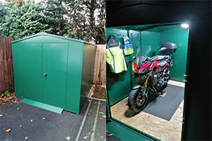 Motorcycle garage metalshed