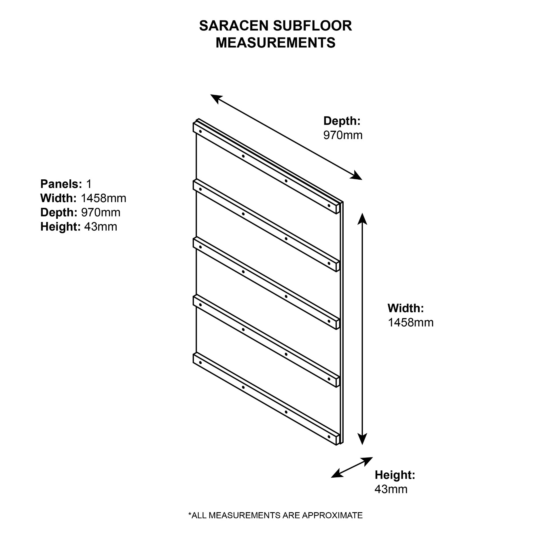 5 x 4 Wooden Sub Floor - Saracen