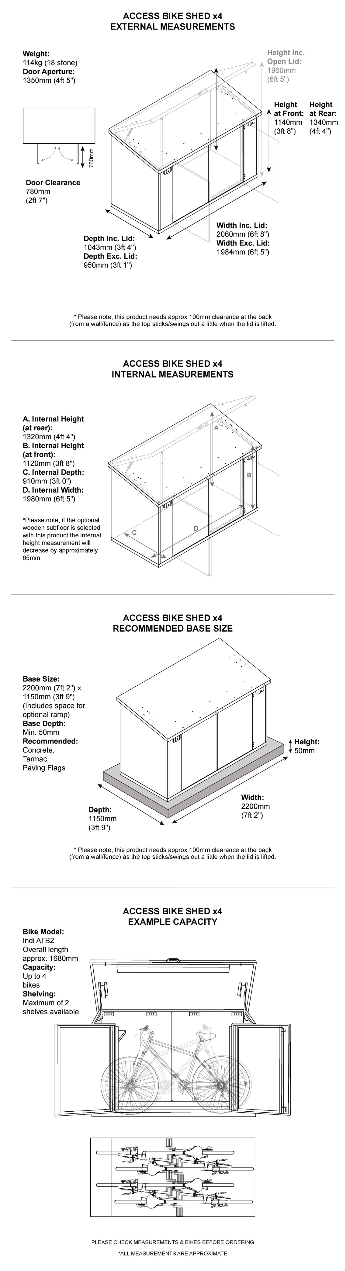 Access bike shed