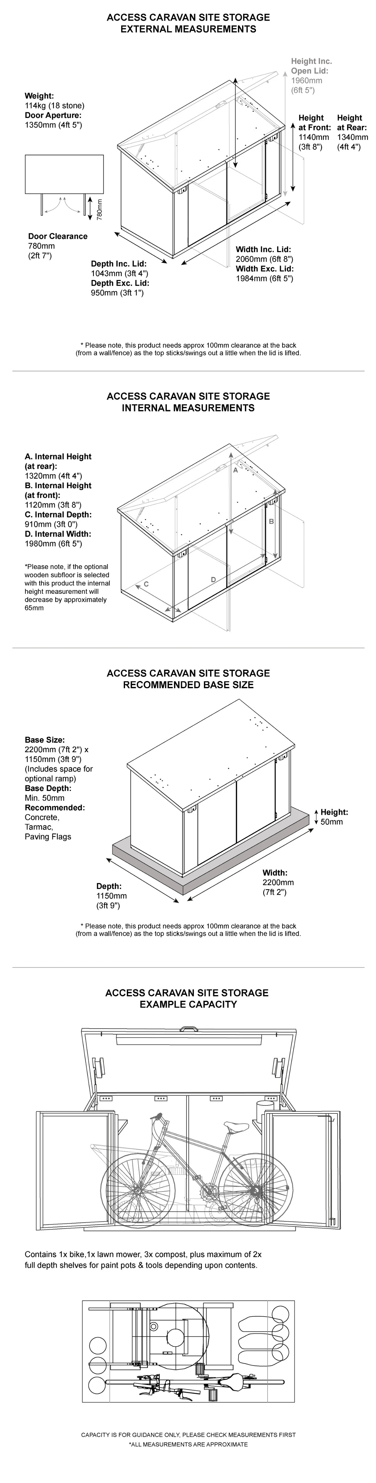 Access Caravan Storage Box Dimensions