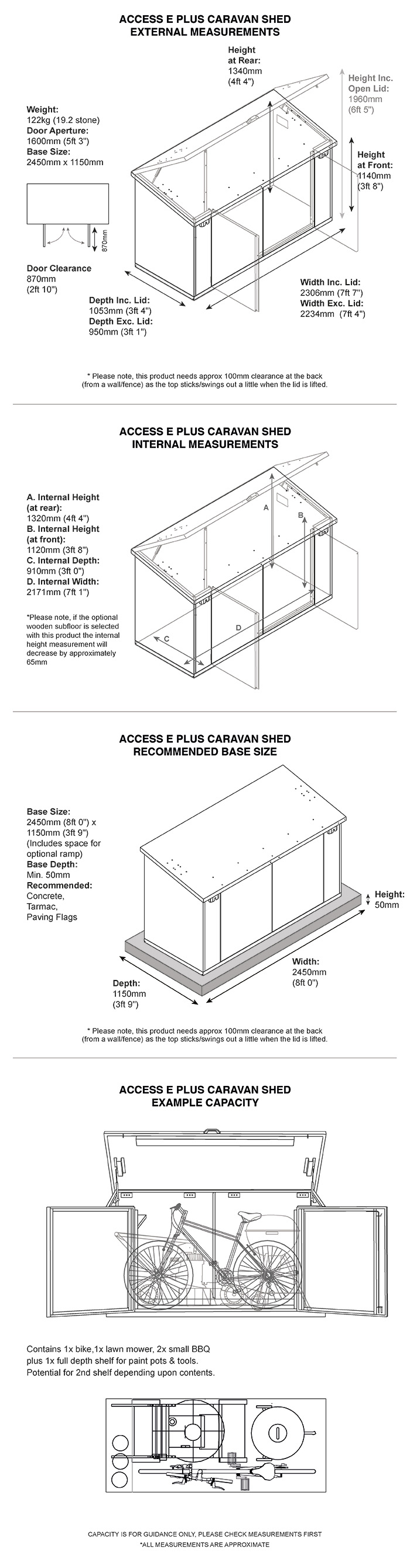 Access E Plus Garden Dimensions