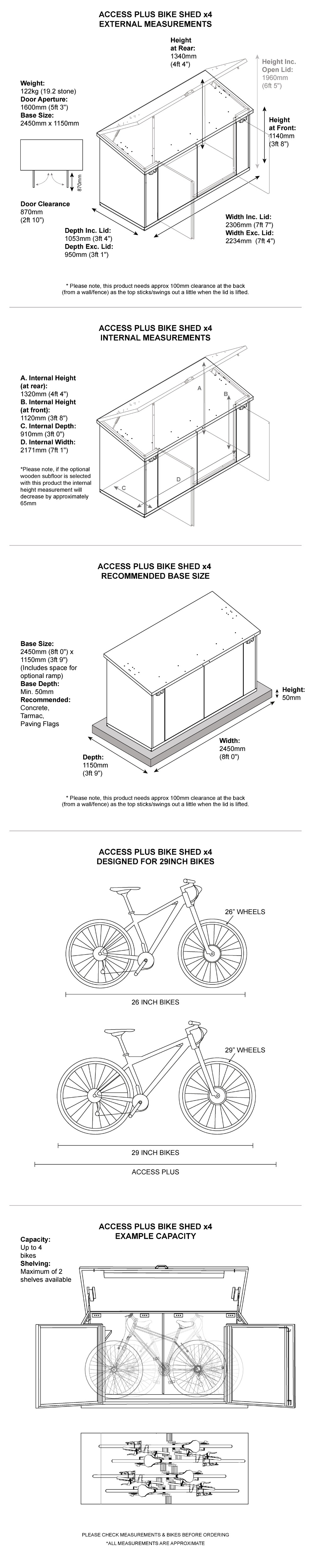 Access 8x4 bike shed