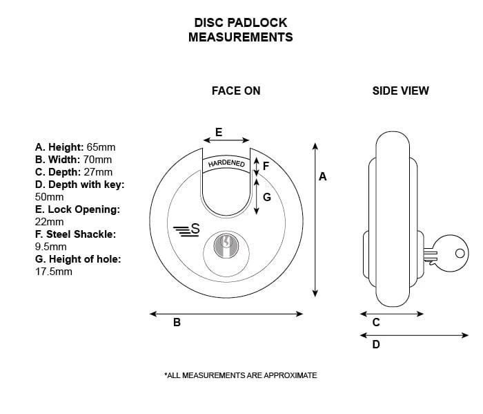 High quality disc padlocks