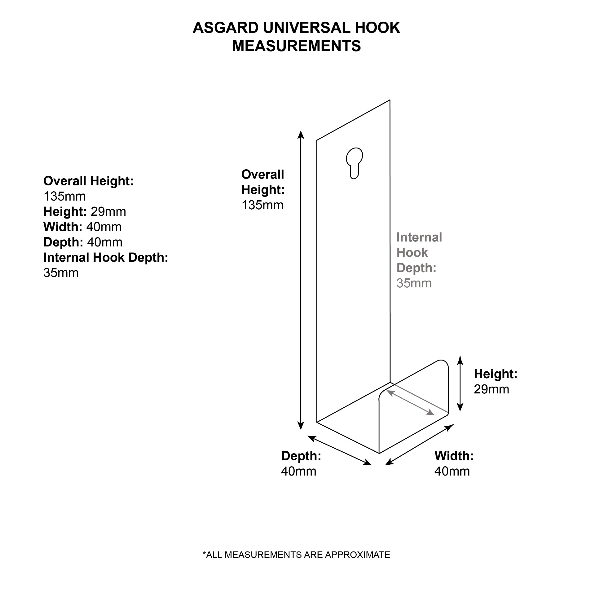 Asgard shed storage hooks
