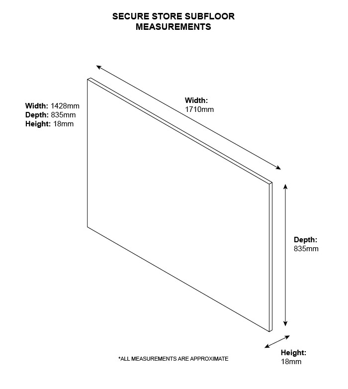 Secure Store Wooden Subfloor Dimensions