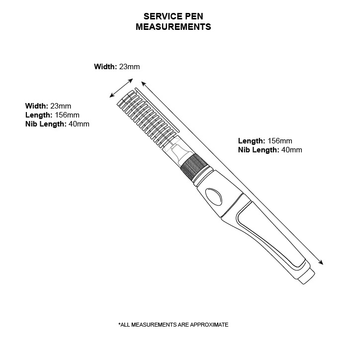 Lock Lubrication Pen Dimensions