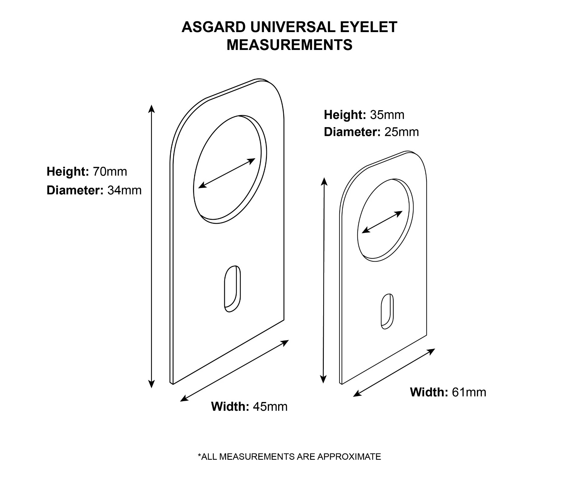 Heavy duty metal eyelets