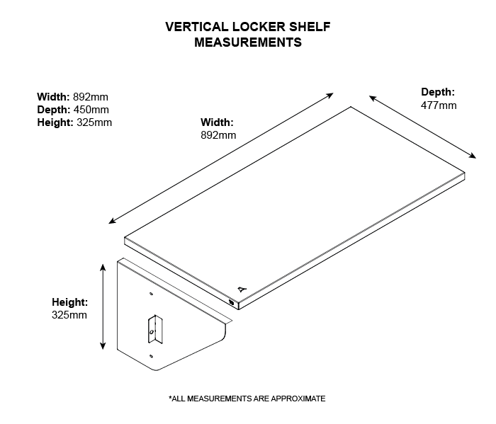 Vertical Locker Shelf Dimensions