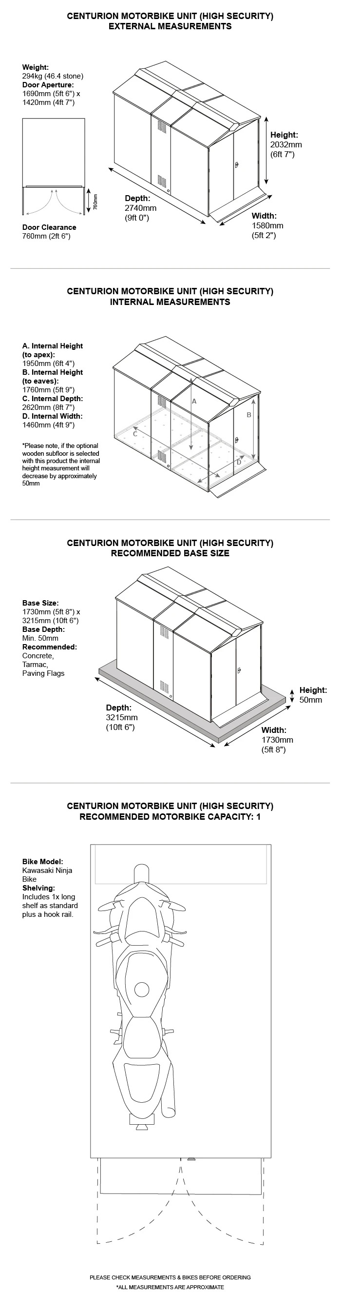 Motorcycle Garage Dimensions