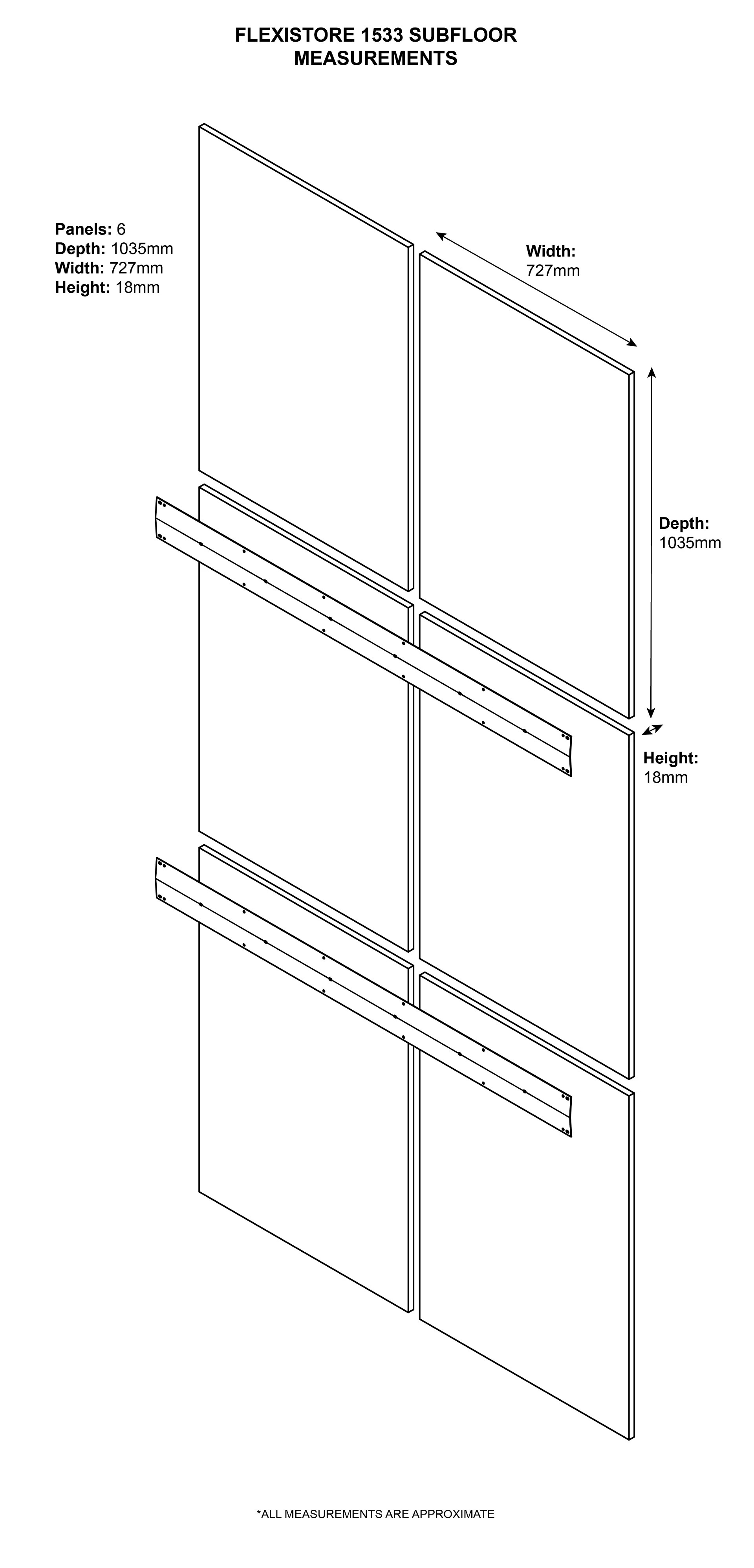 Flexistore 1533 Subfloor Dimensions