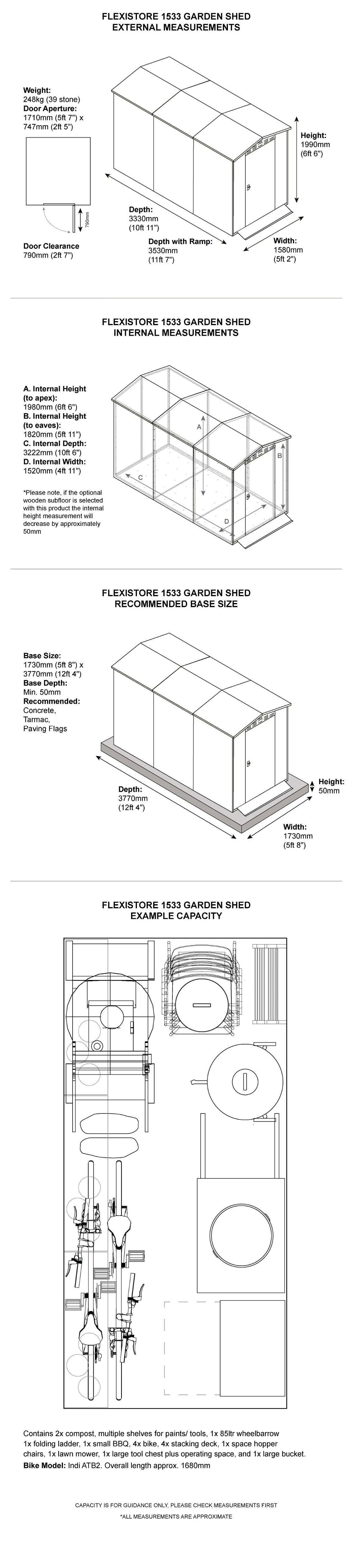 Asgard 5x11 apex metal shed