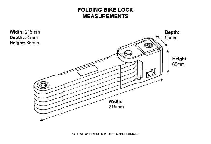 Folding Bike Lock Dimensions