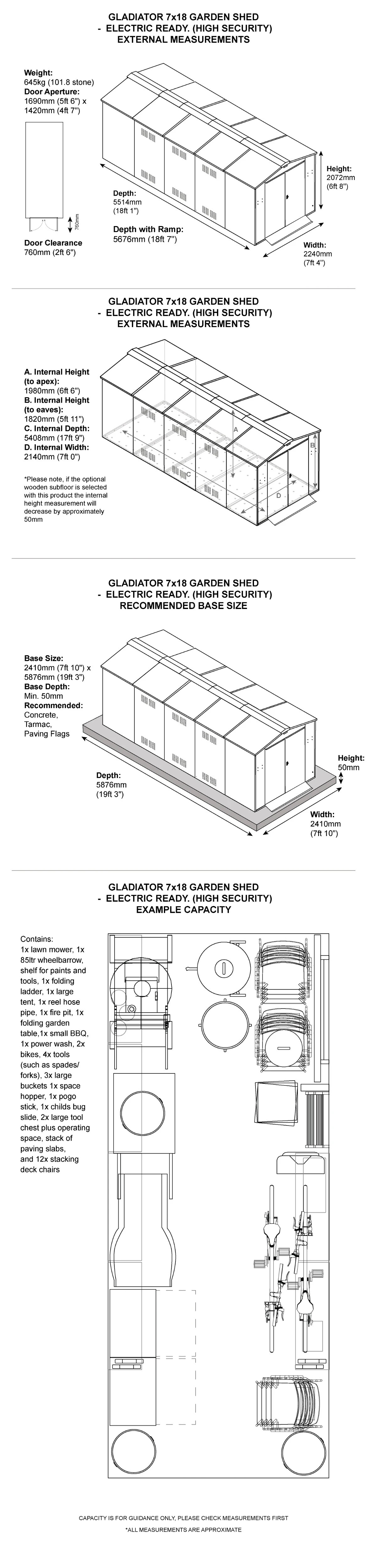 18ft metal shed