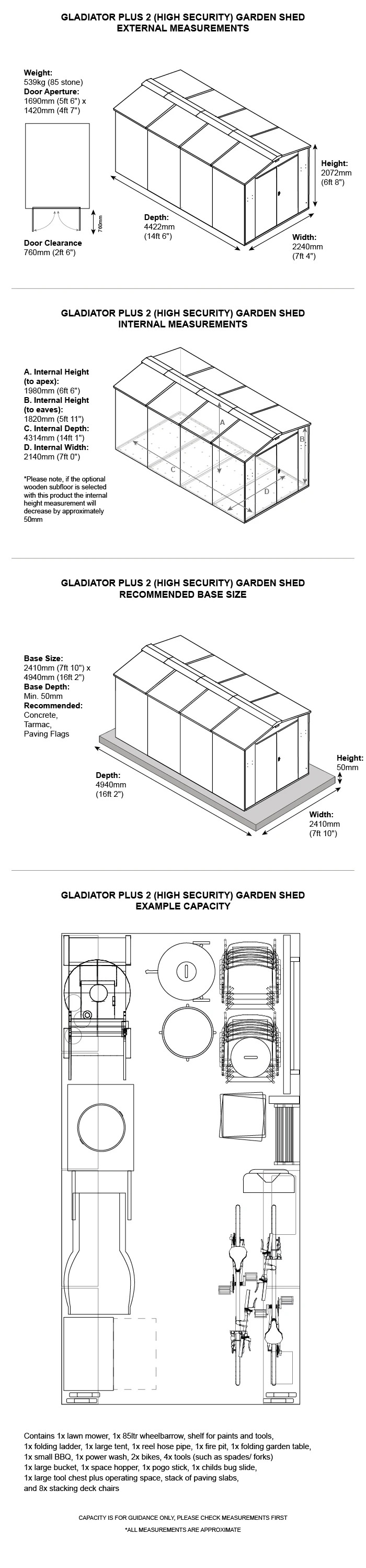 XXL Metal Shed