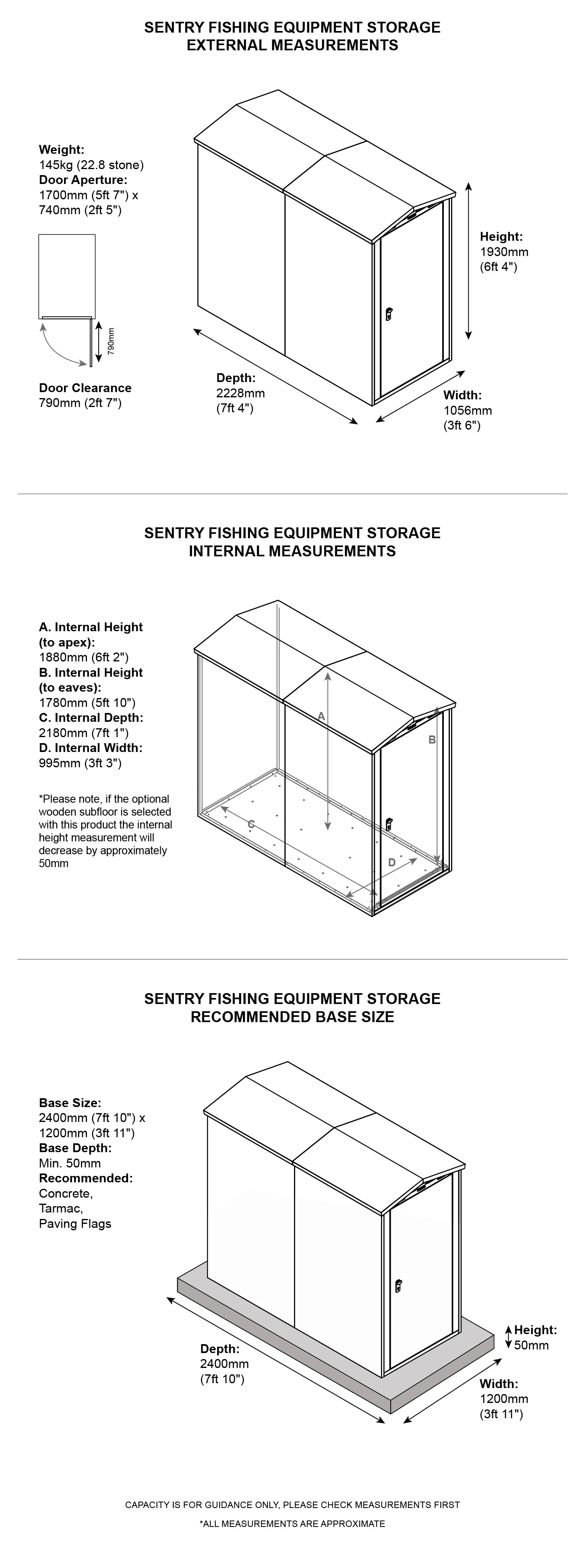 Asgard Sentry Fishing Storage Shed Dimensions