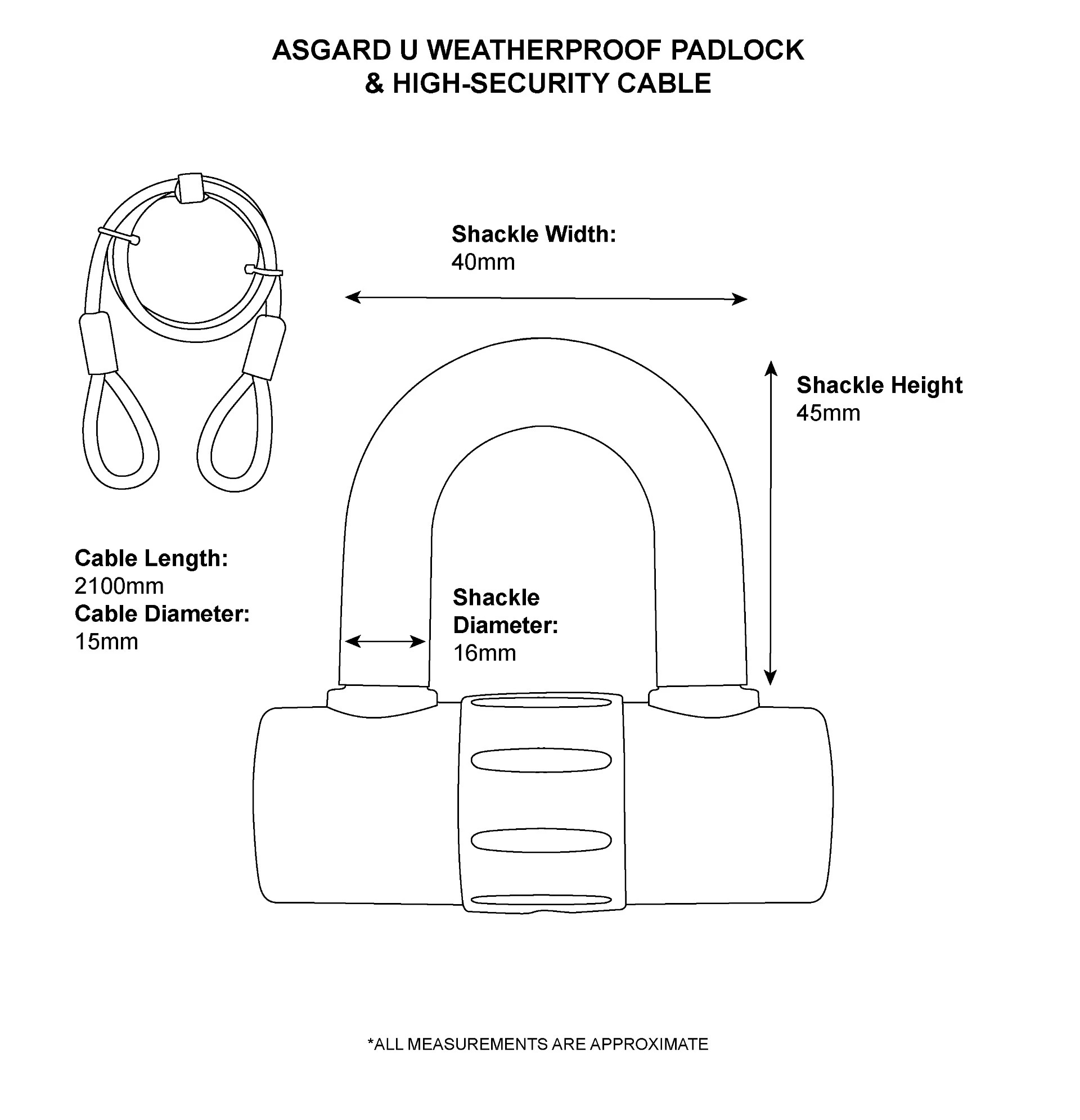 Sold Secure Lock & Chain Kit