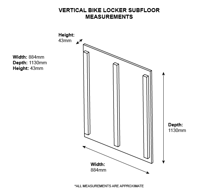 Vertical Bike Locker Sub Floor Dimensions