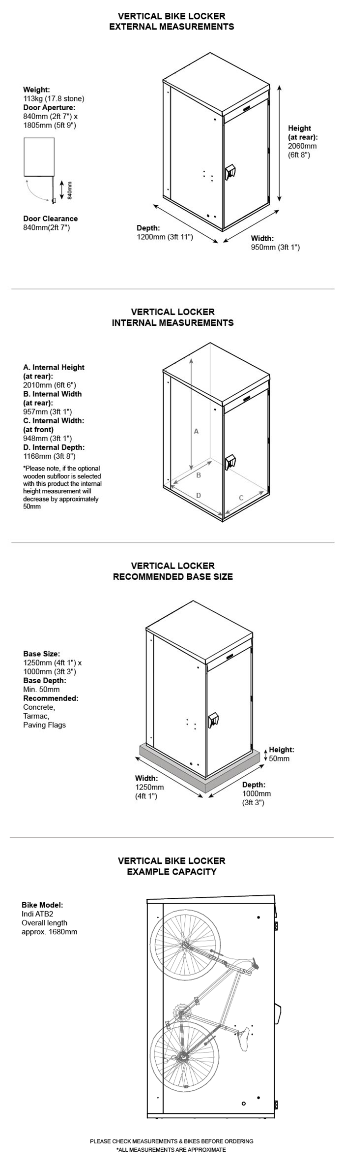 Vertical Locker Dimensions