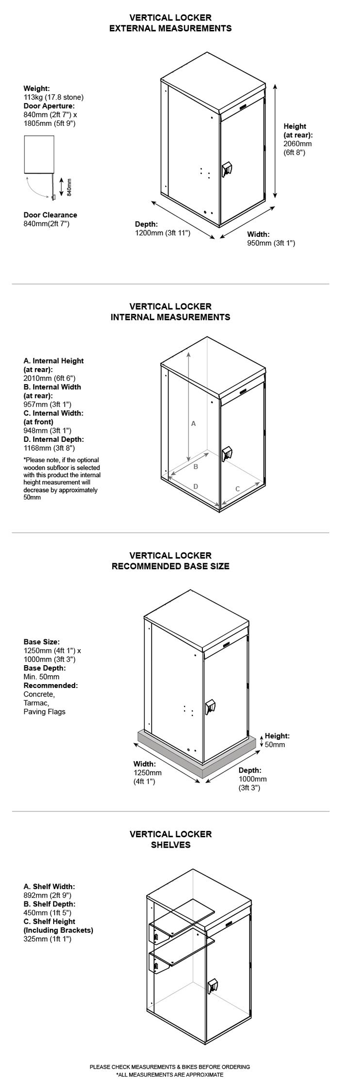 Vertical Locker Dimensions