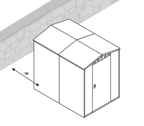 metal sheds and condensation minimum distance