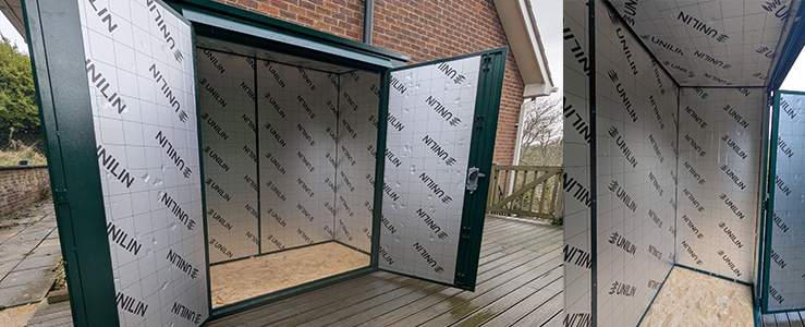 Example of shed insulation