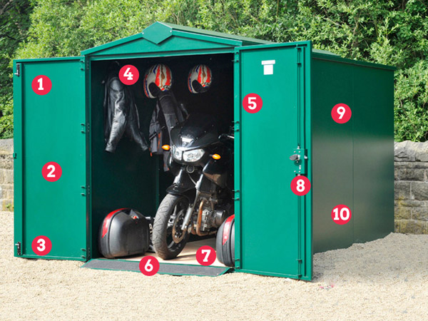 Large motorcycle garage