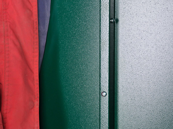 No exposed screws on Vertical bike locker