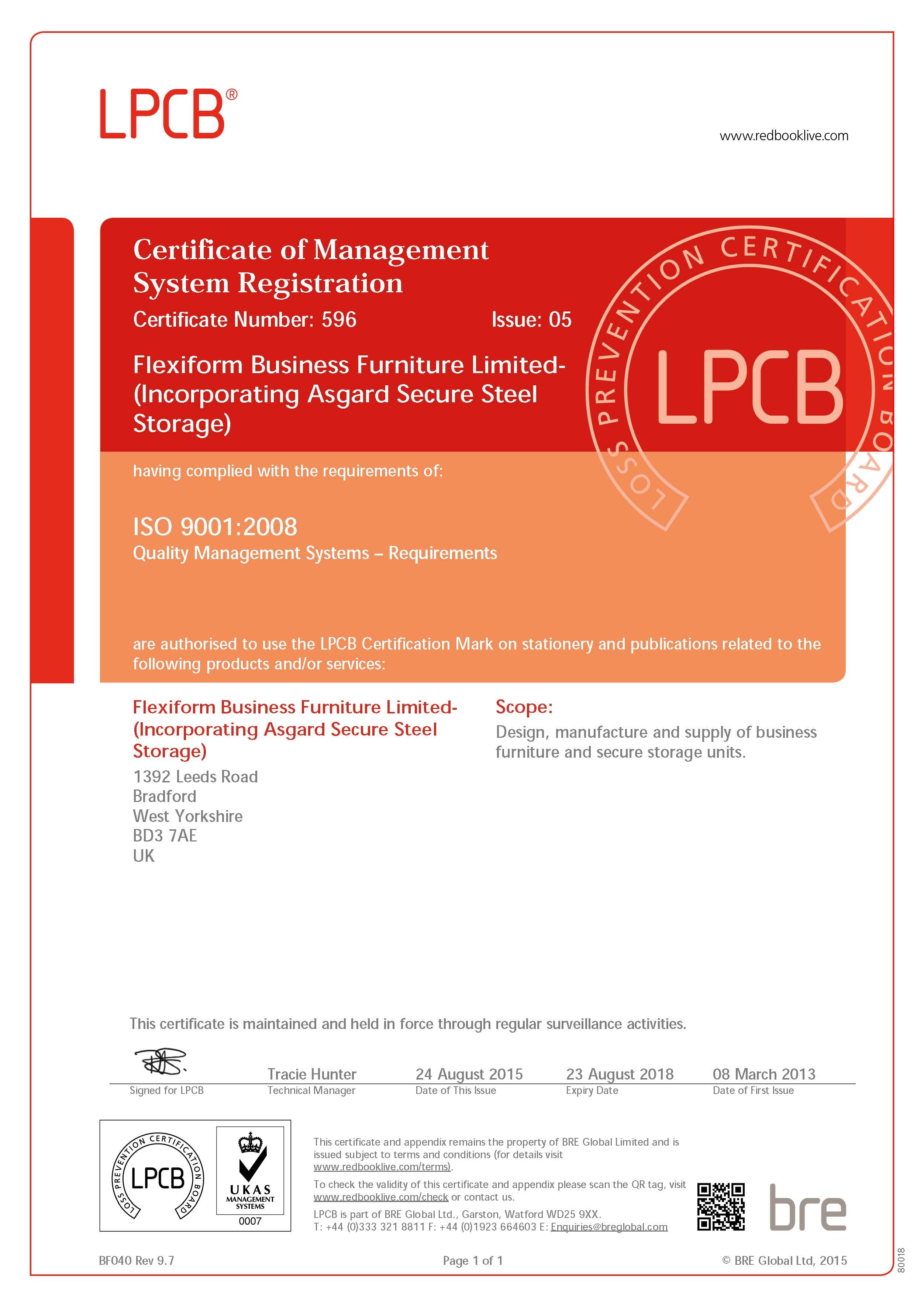 Insurance approved sheds LPCB insurance certificate Asgard
