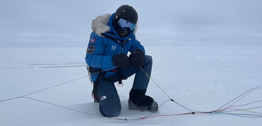 Justin Packshaw MBE DL FRGS travels across Antarctica undertaking vital research