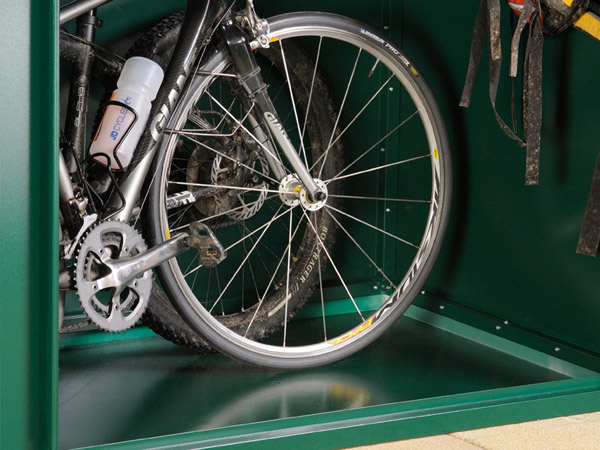 metal bike shed floor