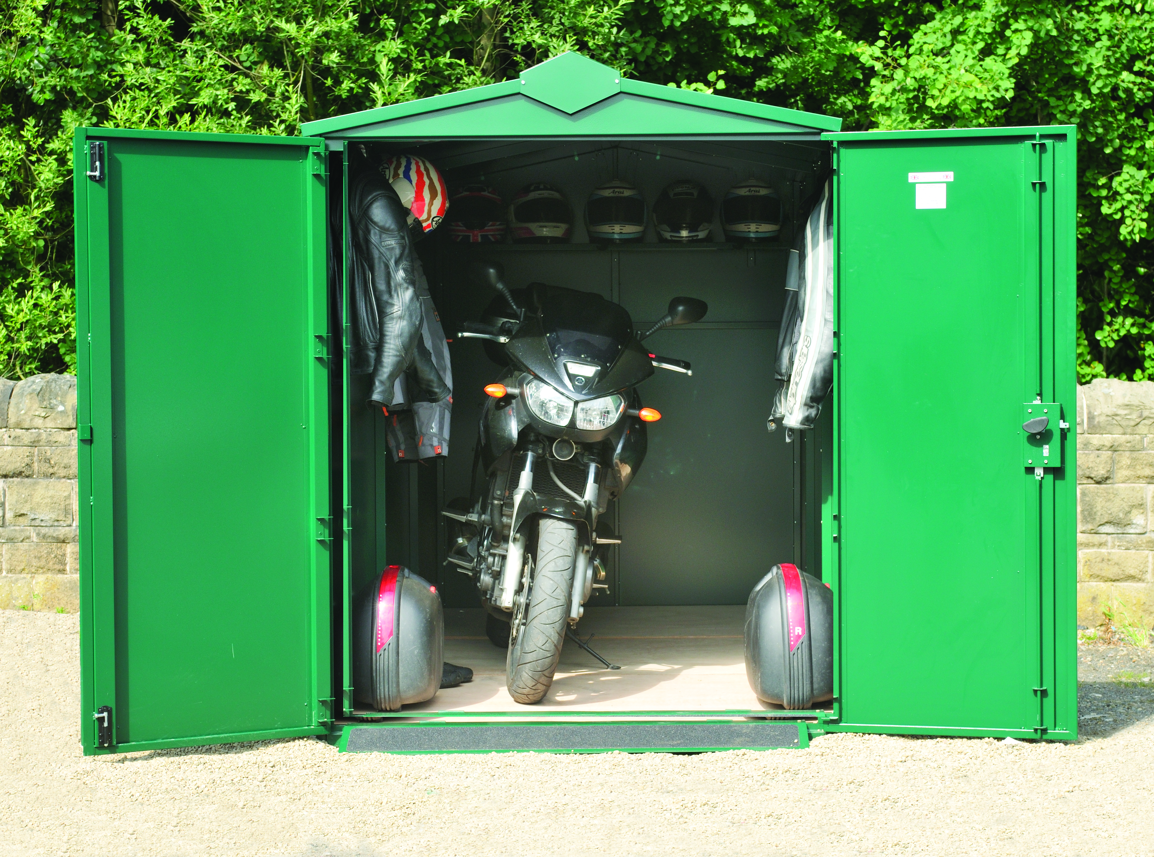 Asgard Motorcycle Shed in Green