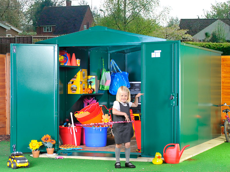 Playground storage sheds