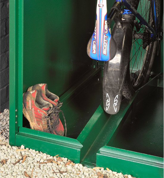 Vertical bike locker floor