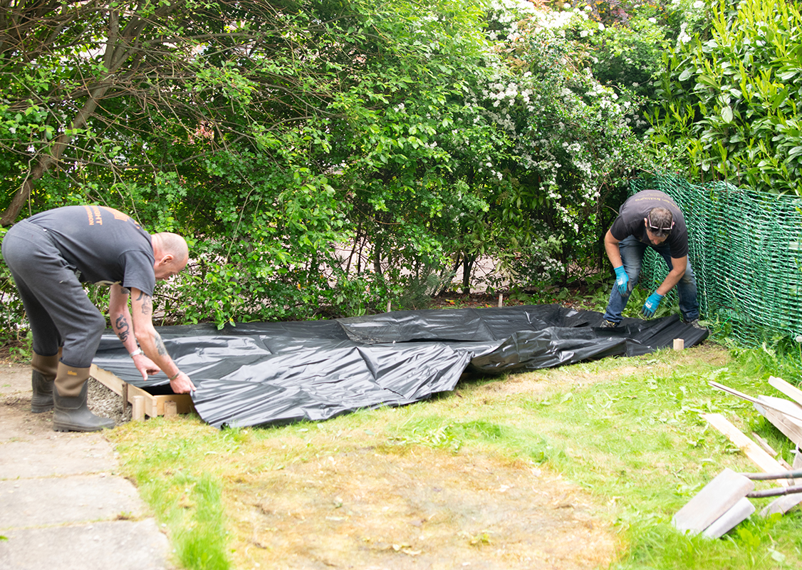 Protective membrane for a shed base