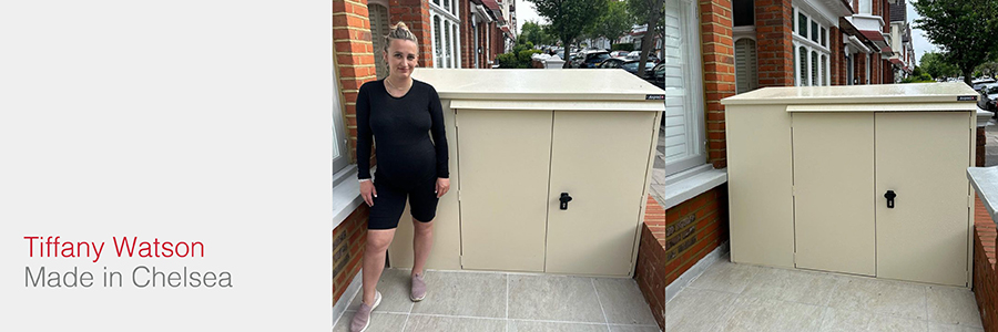 Tiffany's front of house storage shed