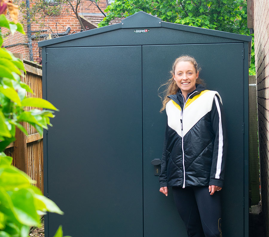 Non Stanford Olympic Triathlete & her Bike Safe