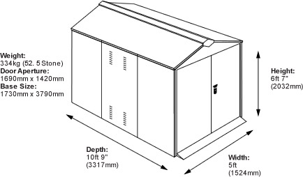 cycle garage dimensions