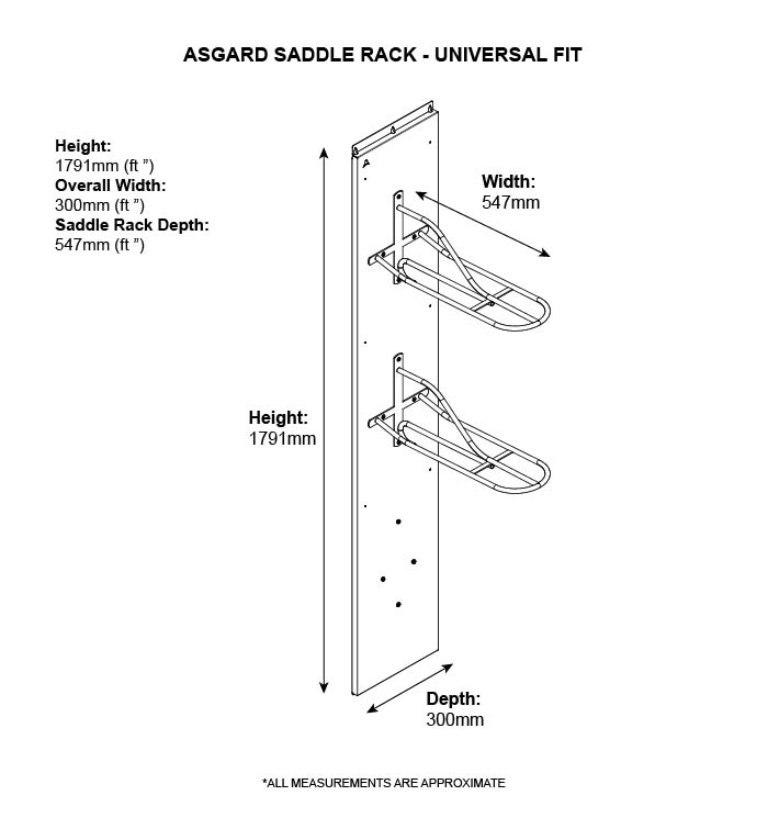 Saddle Rack Dimensions
