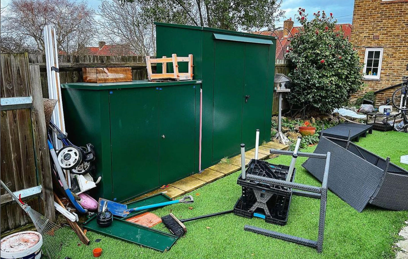 weatherproof storage shed