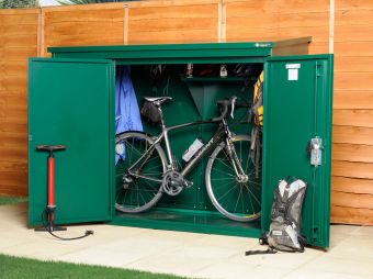 steel bike storage shed