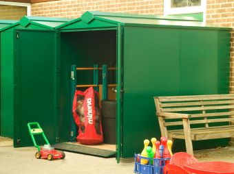 Ride On Mower Storage Shed - Secured by Design