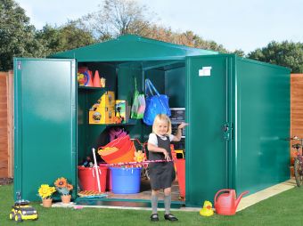 School storage for outdoor equipment