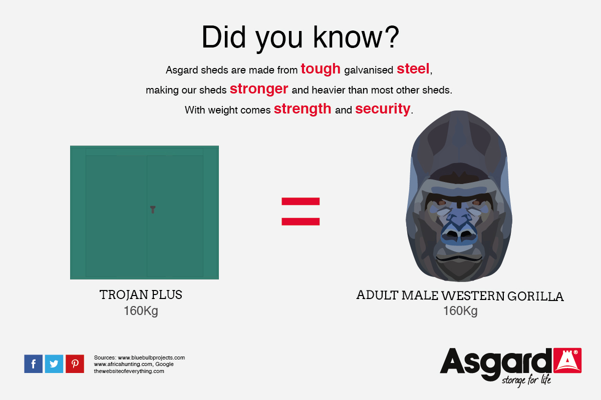A Trojan and Gorilla weigh the same