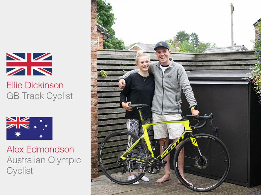 Australian Olympic cyclist Alex Edmondson and Team GB Ellie Dickinson
