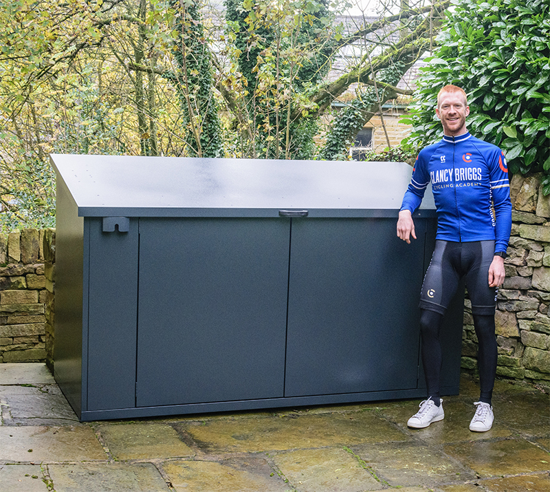 Best bicycle storage shed used by Ed Clancy